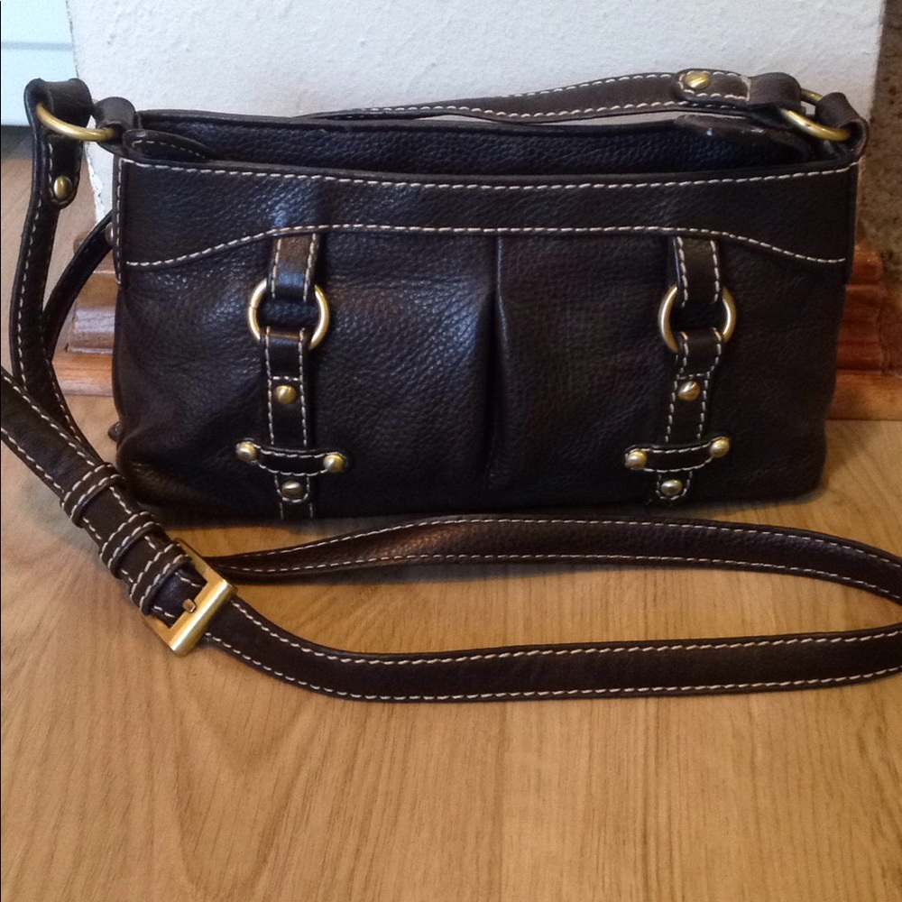 Coldwater Creek Brown Leather Crossbody Purse